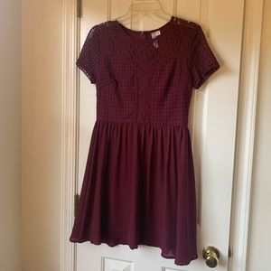Francesca’s Collection Alya Dress Maroon